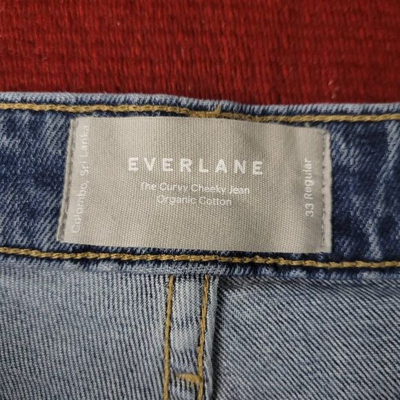 Everlane‎ The Original Cheeky Jean Sz 33 Ankle Organic Cotton Slim Straight Leg - Picture 6 of 11